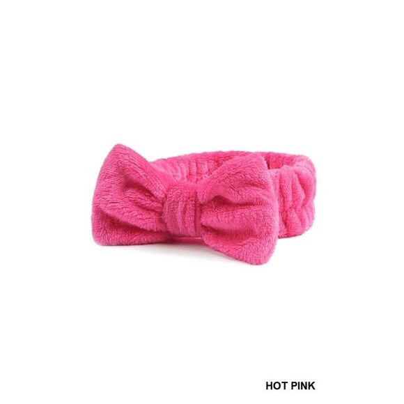 Soft Plush Bowknot Spa Headband - Picture 1 of 7